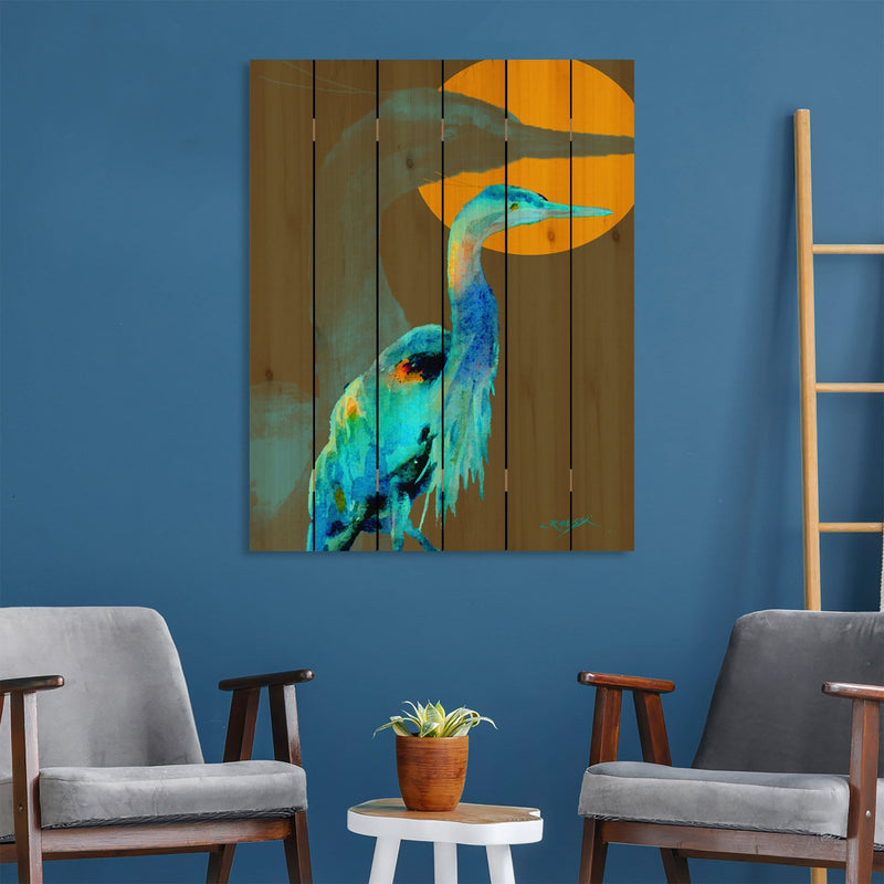 Great Blue Heron by Crouser DaydreamHQ Fine Art on Wood