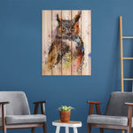 Great Horned Owl by Crouser DaydreamHQ Fine Art on Wood 28x36