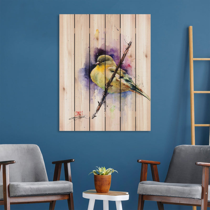 Goldfinch by Crouser DaydreamHQ Fine Art on Wood