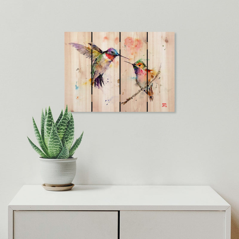 Love Birds by Crouser DaydreamHQ Fine Art on Wood