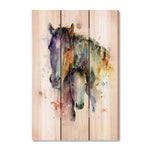 Mare & Foal by Crouser DaydreamHQ Fine Art on Wood 16x24