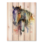 Mare & Foal by Crouser DaydreamHQ Fine Art on Wood 28x36