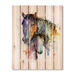 Mare & Foal by Crouser DaydreamHQ Fine Art on Wood 32x42
