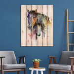 Mare & Foal by Crouser DaydreamHQ Fine Art on Wood