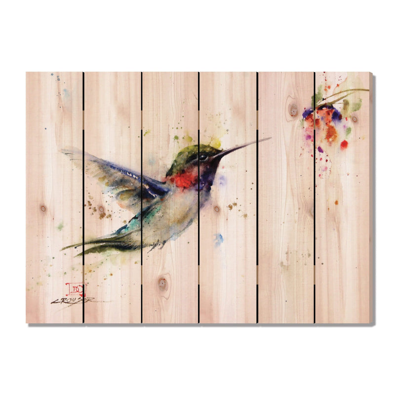 Opportunity Knocks Hummingbird by Crouser DaydreamHQ Fine Art on Wood 33x24