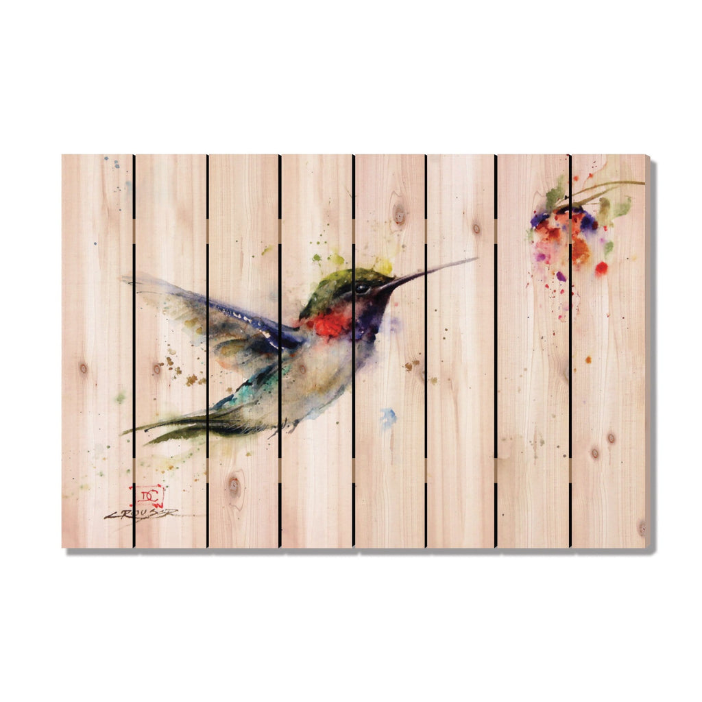 Opportunity Knocks Hummingbird by Crouser DaydreamHQ Fine Art on Wood 44x30