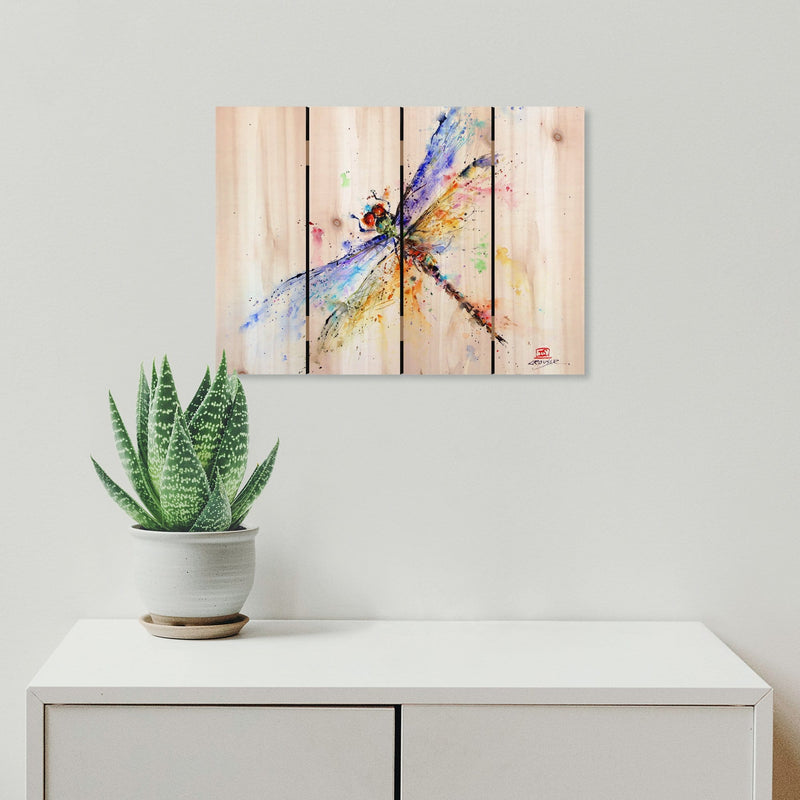 Pond Dragonfly by Crouser DaydreamHQ Fine Art on Wood