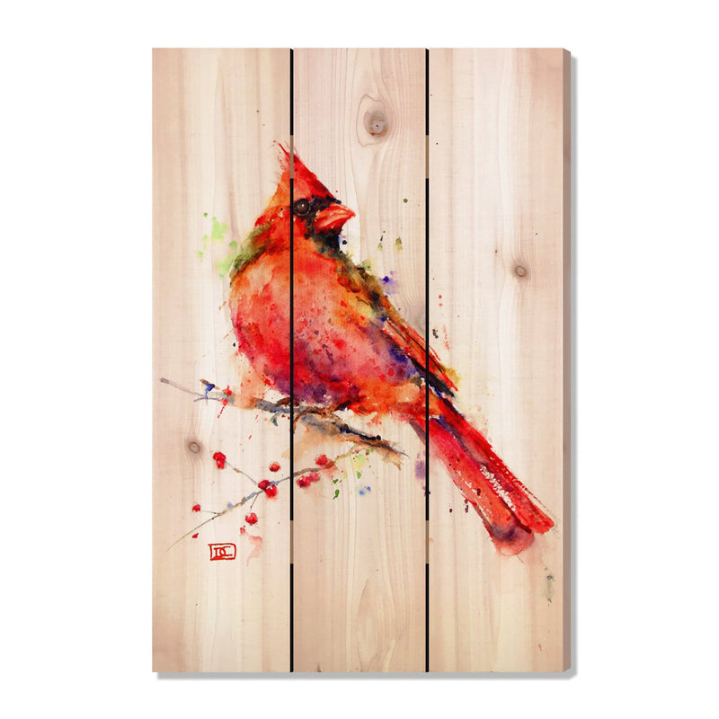 Red Cardinal by Crouser DaydreamHQ Fine Art on Wood 16x24