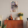 Colorful Snowy Owl by Crouser DaydreamHQ Fine Art on Wood 16x24
