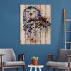 Colorful Snowy Owl by Crouser DaydreamHQ Fine Art on Wood 32x42