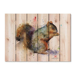 Colorful Squirrel by Crouser DaydreamHQ Fine Art on Wood 33x24
