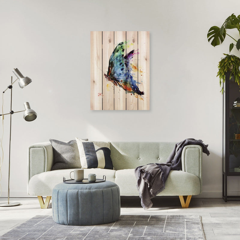 The Butterfly by Crouser DaydreamHQ Fine Art on Wood 28x36