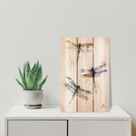 Three Dragonflies by Crouser DaydreamHQ Fine Art on Wood