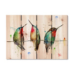 Three Hummers by Crouser DaydreamHQ Fine Art on Wood 22x16