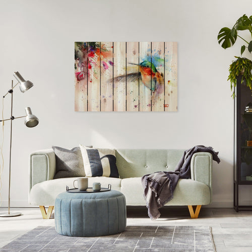 The Jewel Hummingbird by Crouser DaydreamHQ Fine Art on Wood 44x30