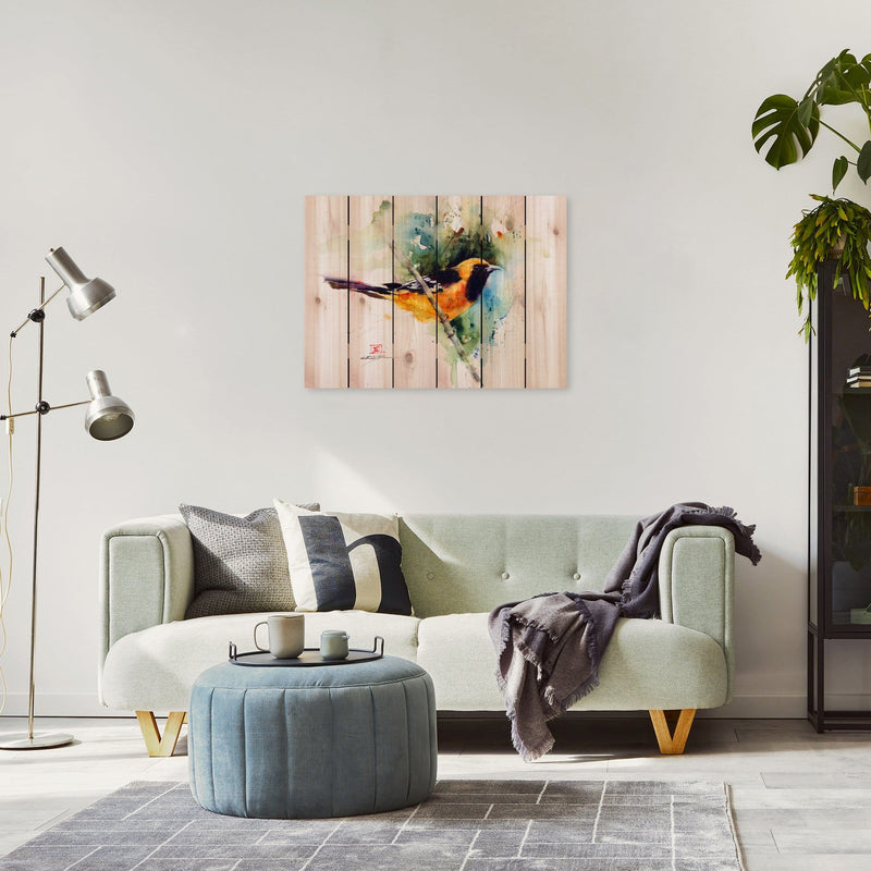 Oriole Bird by Crouser DaydreamHQ Fine Art on Wood 33x24