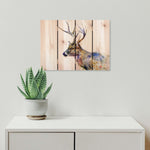 Colorful Deer by Crouser DaydreamHQ Fine Art on Wood