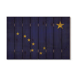 Alaska State Historic Flag on Wood DaydreamHQ Rustic Flags 44"x30"