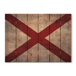Alabama State Historic Flag on Wood DaydreamHQ Rustic Flags 33"x24"