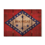 Arkansas State Historic Flag on Wood DaydreamHQ Rustic Flags 22"x16"