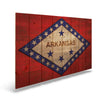Arkansas State Historic Flag on Wood