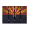 Arizona State Historic Flag on Wood DaydreamHQ Rustic Flags 22"x16"