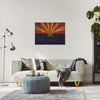 Arizona State Historic Flag on Wood DaydreamHQ Rustic Flags 33"x24"