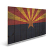 Arizona State Historic Flag on Wood