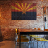 Arizona State Historic Flag on Wood DaydreamHQ Rustic Flags 44"x30"