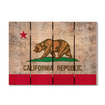 California State Historic Flag on Wood DaydreamHQ Rustic Flags 22"x16"