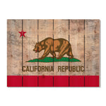 California State Historic Flag on Wood DaydreamHQ Rustic Flags 33"x24"
