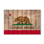 California State Historic Flag on Wood DaydreamHQ Rustic Flags 44"x30"