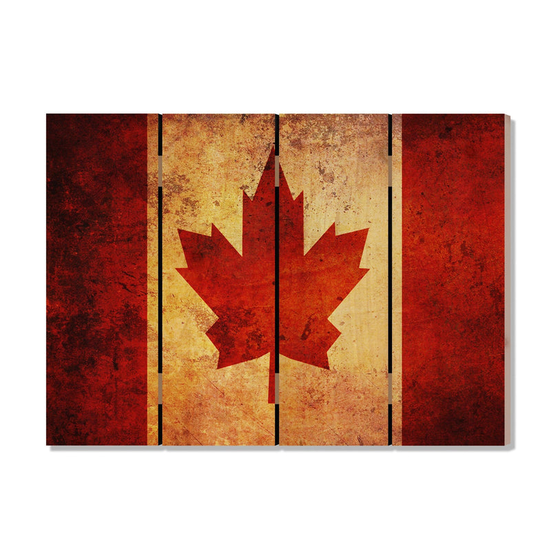 Rustic Canadian Flag on Wood DaydreamHQ Rustic Flags 22x16