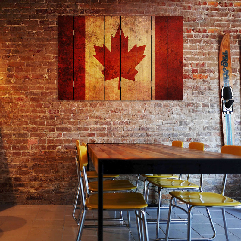 Rustic Canadian Flag on Wood DaydreamHQ Rustic Flags 44x30