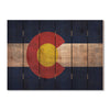 Colorado State Historic Flag on Wood DaydreamHQ Rustic Flags 33"x24"