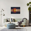 Colorado State Historic Flag on Wood DaydreamHQ Rustic Flags 33"x24"