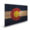 Colorado State Historic Flag on Wood