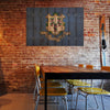 Connecticut State Historic Flag on Wood DaydreamHQ Rustic Flags 44"x30"