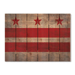 Washington D.C. Historic Flag on Wood DaydreamHQ Rustic Flags 33"x24"
