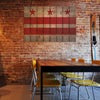 Washington D.C. Historic Flag on Wood DaydreamHQ Rustic Flags 44"x30"