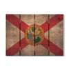 Florida State Historic Flag on Wood DaydreamHQ Rustic Flags 22"x16"