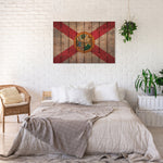 Florida State Historic Flag on Wood DaydreamHQ Rustic Flags