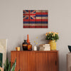 Hawaii State Historic Flag on Wood DaydreamHQ Rustic Flags 22"x16"