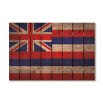 Hawaii State Historic Flag on Wood DaydreamHQ Rustic Flags 44"x30"