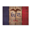 Iowa State Historic Flag on Wood DaydreamHQ Rustic Flags 22"x16"