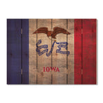 Iowa State Historic Flag on Wood DaydreamHQ Rustic Flags 33"x24"