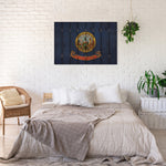 Idaho State Historic Flag on Wood DaydreamHQ Rustic Flags