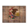 Illinois State Historic Flag on Wood DaydreamHQ Rustic Flags 22"x16"