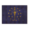 Indiana State Historic Flag on Wood DaydreamHQ Rustic Flags 33"x24"