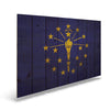 Indiana State Historic Flag on Wood